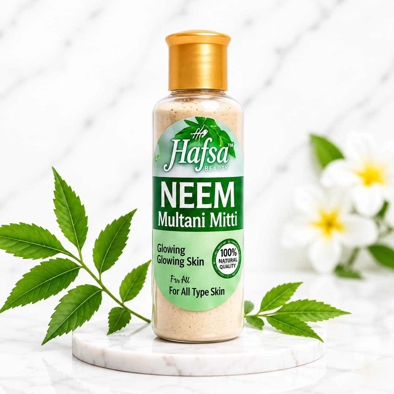 Hafsa Beauty Neem Multani Mitti - 100% Natural Clay